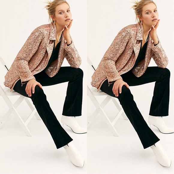 Free People Midnight Message Moto Jacket - Picture 4 of 8